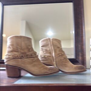 Blazin Roxx Tan Heeled Boots Western Style